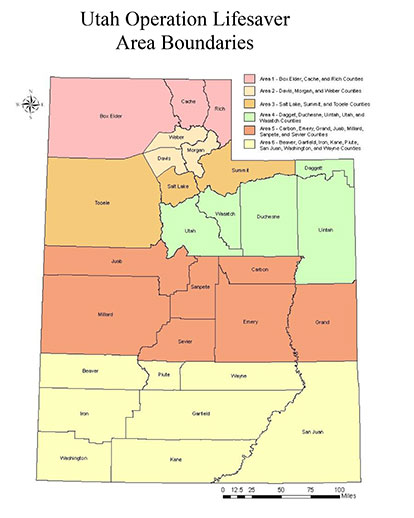 Map of areas as described below